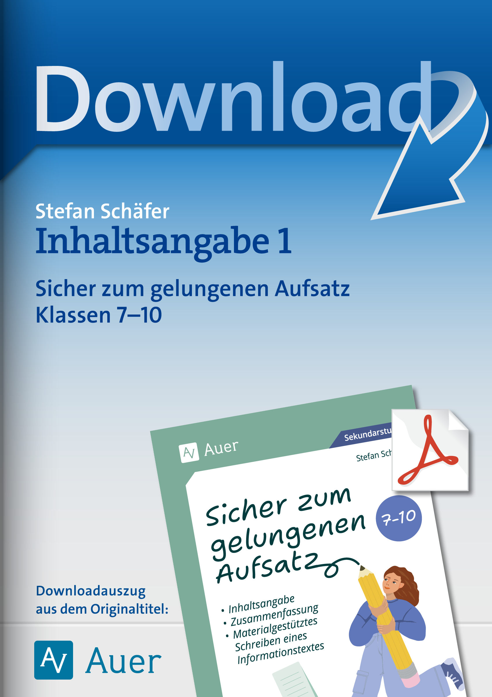 Auer Verlag Inhaltsangabe 1