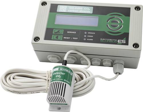 Schabus GX-D250 Luftgütesensor mit internem Sensor netzbetrieben detektiert Kohlendioxid