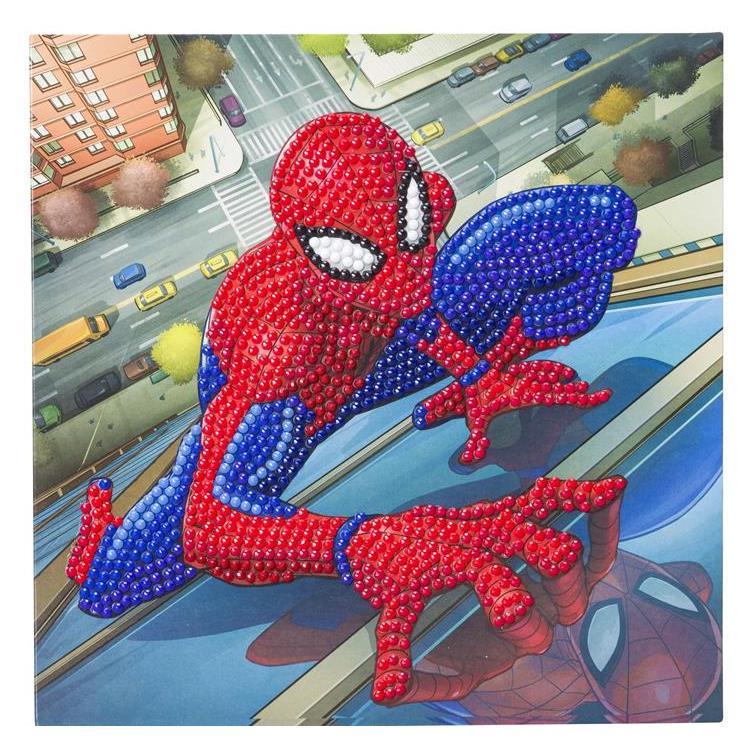 Craft Buddy Spiderman, Karte 18x18cm Crystal Art (CCK-MCU905)