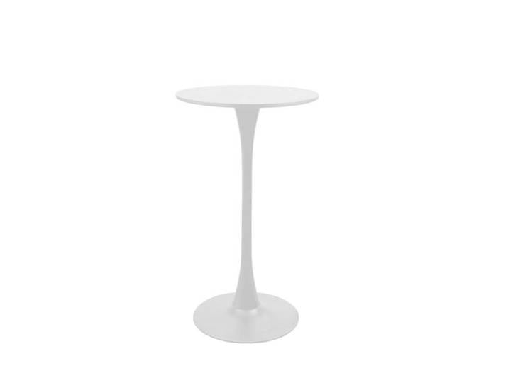 Table de bar Bianca 60 cm ronde blanche en métal et polypropylène - Amadeus