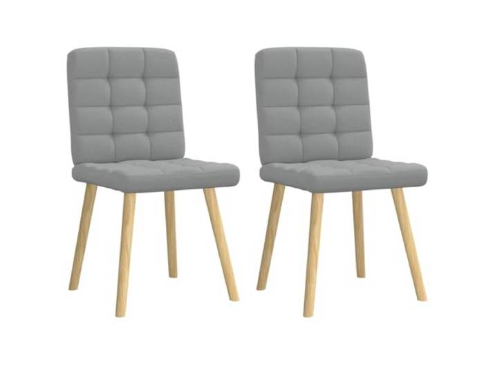 HEFZGDB Esszimmerstühle 2 STK. Hellgrau Stoff, Bequeme Polsterung und Robustes Gestell für Wohnzimmer und Essbereich, Elegantes Design mit Metall-Holz-Konstruktion, Weiche