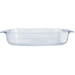 KHG Auflaufform mit Griffen 2 7 l   ¦ transparent/klar ¦ Glas ¦ Maße (cm): B: 22,5 H: 6,1
