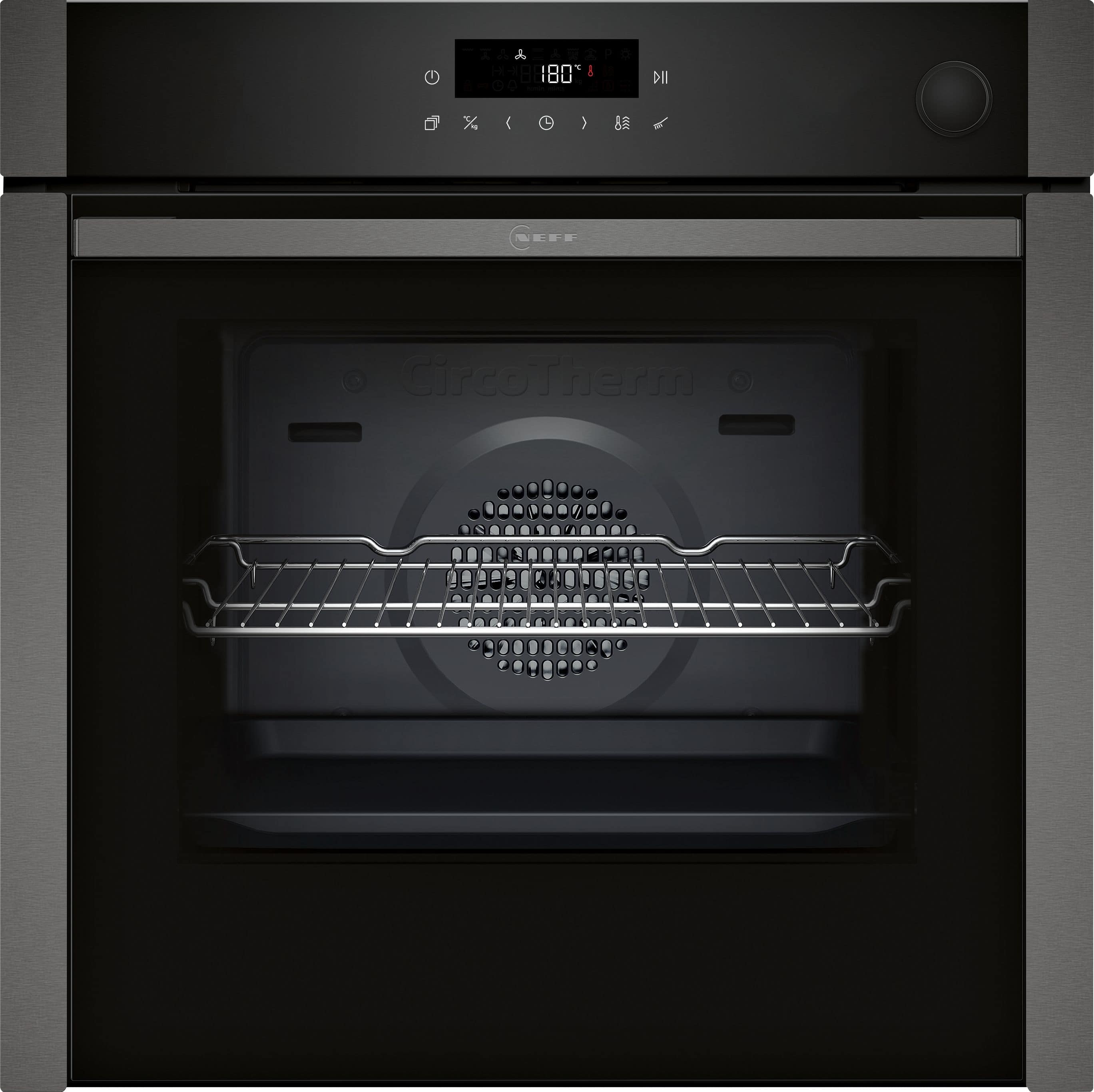 Neff N50 B6AVJ7AG3 Einbaubackofen groß Dampfgaren AutoClean (Schwarz/Graphit)