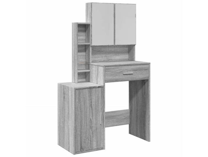 ABBO-SALE* Coiffeuse Gris Table de cosmétiques/Coiffeuse 1 PC - CLOUD - Armoire maquillage - avec armoire sonoma gris 80x35x132cm -
