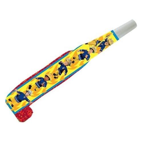 Magni Amscan 9902185 - Lufttrompete Fireman Sam, 8 Stück, Grösse ca. 30 cm, Partytrompete, Werbegeschenk (8 Stk.) (9902185)
