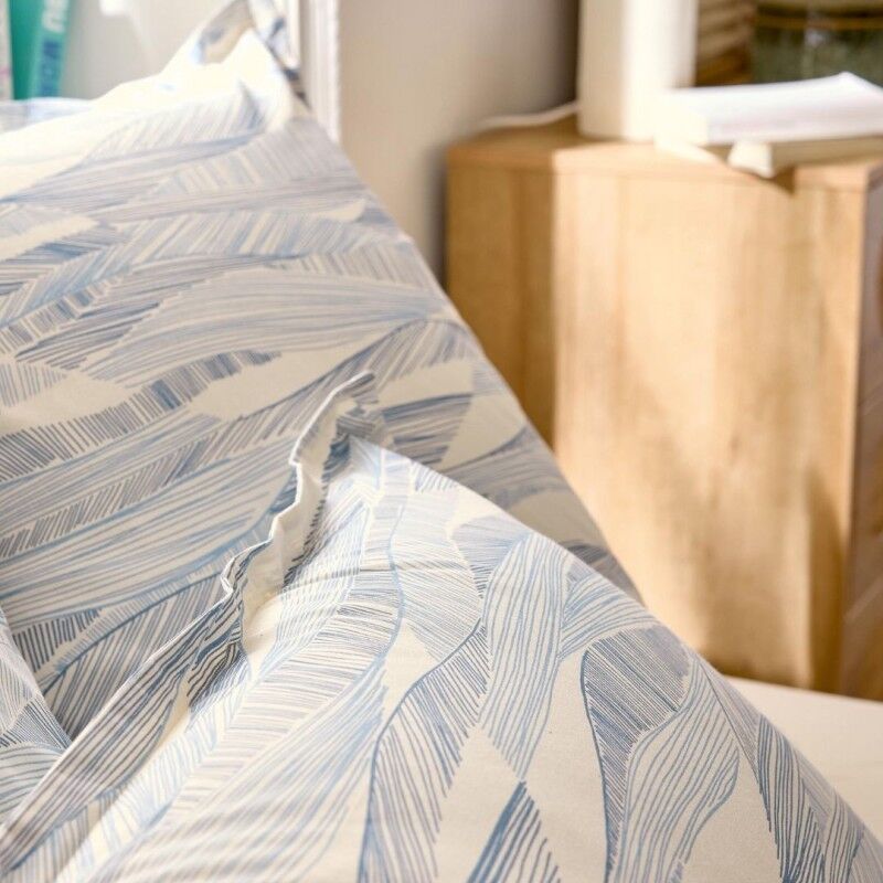 Taie 100% coton Tradilinge ONDE BLEU