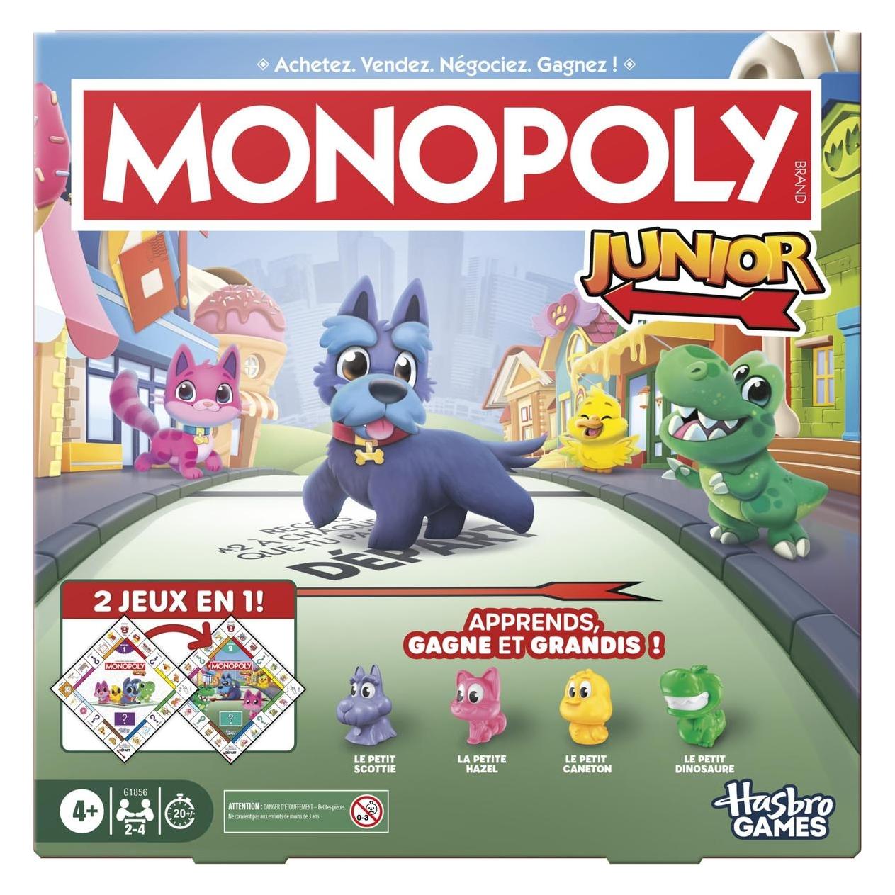 Hasbro Monopoly Junior 2 in 1 (Französisch, 2 - 4 Spieler) (G1856101)