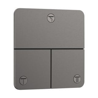 Hansgrohe ShowerSelect Comfort Q montageset met afsluitventiel in geborsteld zwart chroom