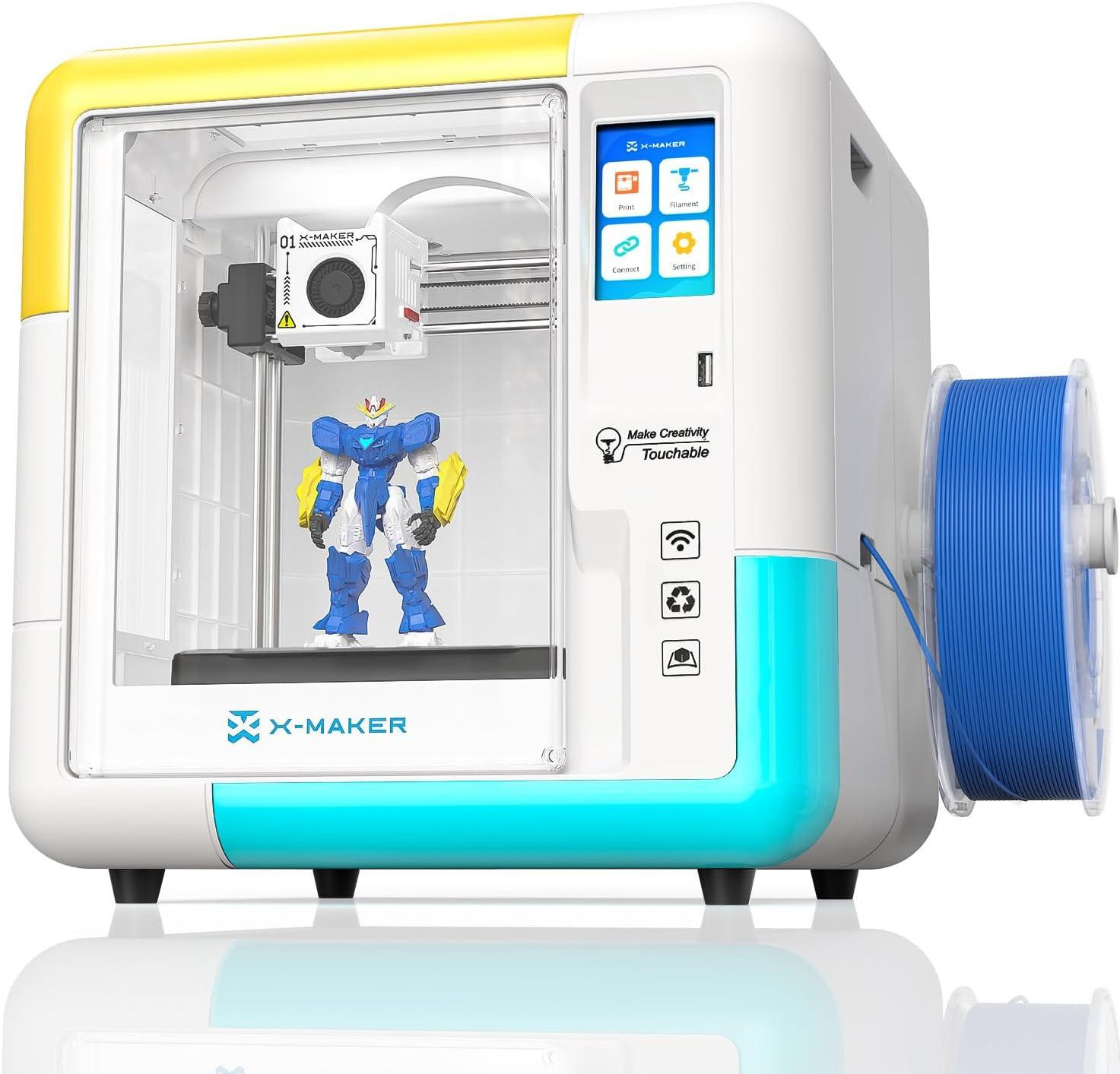 X-Maker 3D-printer met AI-ontwerpsoftware en uitgebreide printbibliotheek
