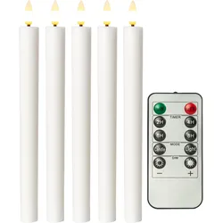 goobay LED-Stabkerzen, 24cm, weiß