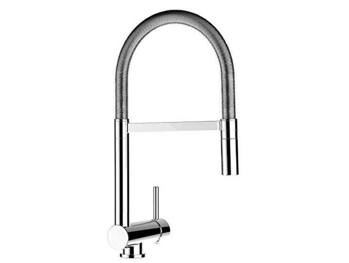 VIZIO NIEDERDRUCK Einhebel Küchenmischer Vorfenster 6cm Küchenarmatur mit 2 strahl Handbrause mit schwenkbarem Auslauf/CHROM/Profi/Design/Restaurant/Haus