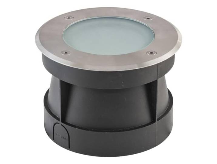EVN LED-Bodeneinbauleuchte PC67101202 12W Edelstahl Wohnzimmer Modern Silber warmweiß Wasserfest Touch-Drehschalter Bodenmontage Industrie & Gewerbe