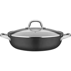 GSW Gusseisen Servierpfanne mit 2 Griffen, mit Wabenboden Robusta 30cm, Pfanne + Kochtopf, Schwarz