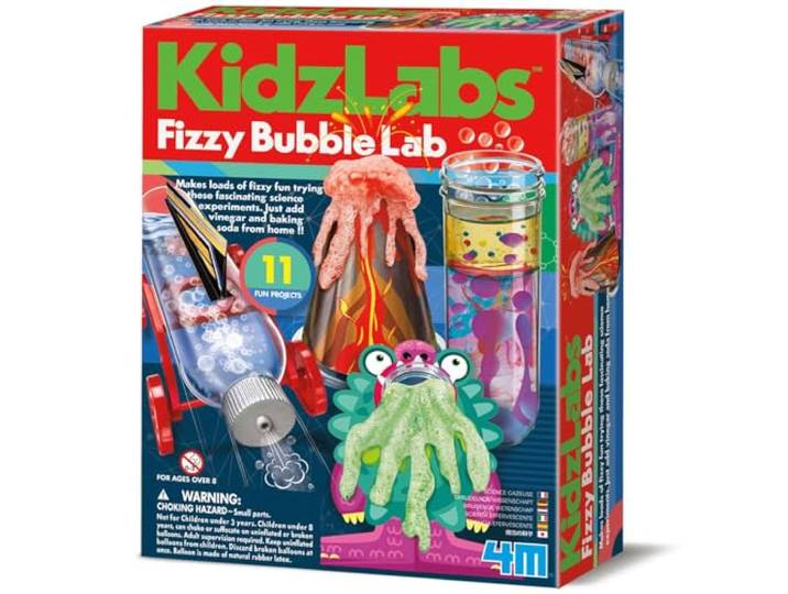 4M KidzLabs, 68728, bruisende wetenschap, fascinerende experimenten met azijn en bakpoeder, ontdek de wetenschap spelenderwijs