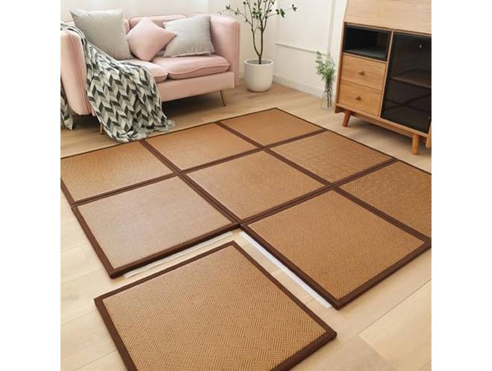 Traditionelle japanische Tatami-Matte, Tatami, faltbar, Rattan, traditionelle Tatami-Matte, rutschfeste Teppichunterlage, bequeme Schlaf-/Ruhematte for Wohnzimmer, Spielzimmer, Schlafzimmer(C,180x240c