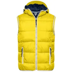 Maritime Weste "JN1076" - 3XL - sun-yellow/white