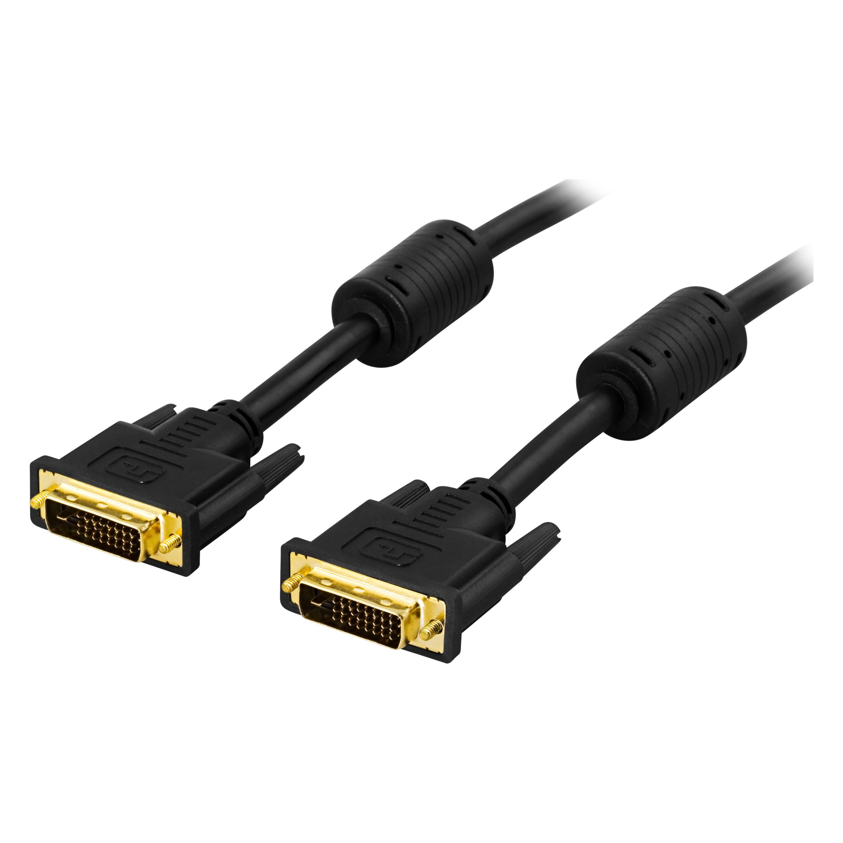 Deltaco DVI-600 DVI-Kabel DVI-D (1 m) (DVI-600)
