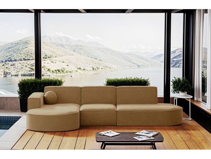 Kaiser Möbel Gartenmöbel Ecksofa,Couch ,Sofa L-Form Garten Modena L Patio Capucino Links