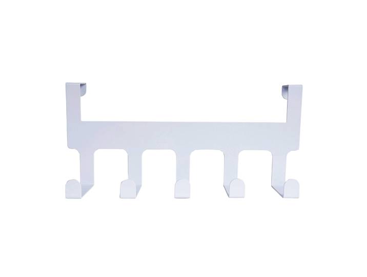 Türgarderobe Eisen 5 Haken 34 x 14 cm weiss