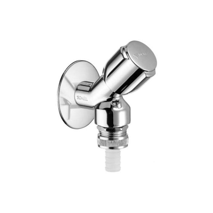 Schell Comfort Geräteschrägsitzventil 033920699 mit Rückflussverhinderer und Rohrbelüfter, chrom