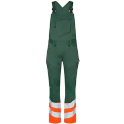 Warnschutz Latzhose "3546-314" Safety UV-Schutz - 56 - grün/orange