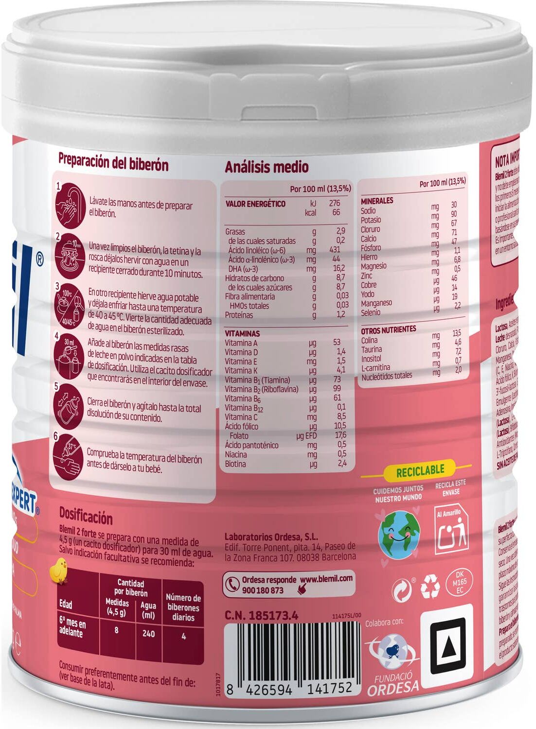 Blemil Forte 2 800g