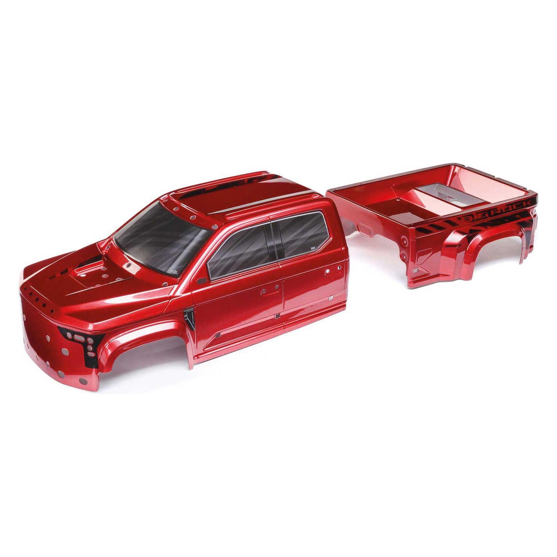 Arrma BIG ROCK 6S BLX Painted Decaled Trimmed Body Red (ARA411027)