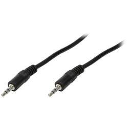 LogiLink CA1052 Klinke Audio Anschlusskabel [1x - 1x ] 5.00 m Schwarz (matt)