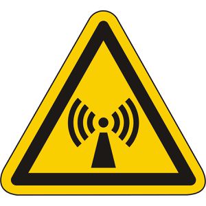 Abtec Hinweisschild ISO 7010 W005, Kunststoff, 10 cm, Warnzeichen, Elektromagnetisches Feld