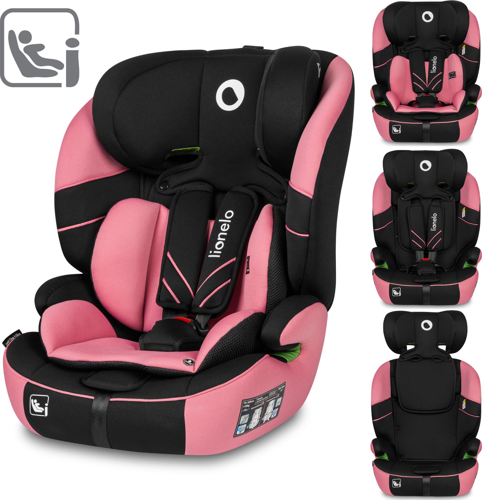 Lionelo Levi One i-Size autostoeltje - Roze