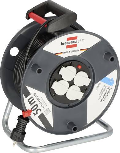 Brennenstuhl 1205066 Kabeltrommel 50m Schwarz Schutzkontakt-Stecker