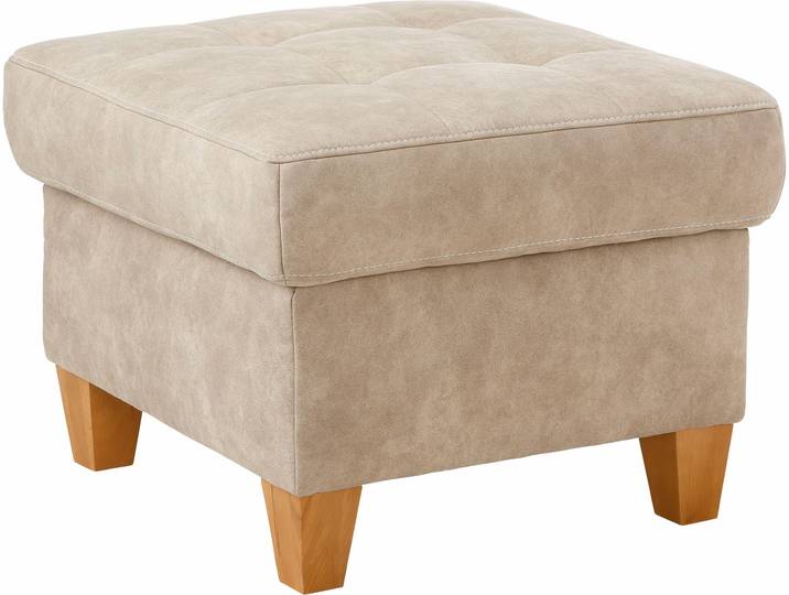 Hocker HOME AFFAIRE Earl , beige, B:58cm H:46cm T:58cm, Struktur fein (100% Polyester);Luxus-Microfaser (100% Polyester);Luxus-Microfaser in Lederoptik (100% Polyester), Hocker, Hocker