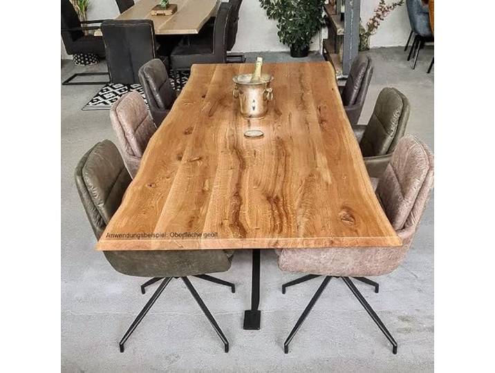 Live Distance Shopping MyTimber® Tischplatte Eiche Massivholz Platte aus Echtholz Baumkante oder gerade Kante Naturbelassen oder geölt EIN Hingucker für jeden Raum (Baumkante - geölt, 160x80cm)