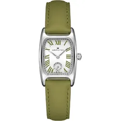 Hamilton American Classic Boulton Quartz H13321813 - weiß,grüne Ziernaht,lindgrün - 23mm