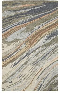 Style Haven Kitt Handmade Wool Abstract Layers Grey/ Blue Area Rug