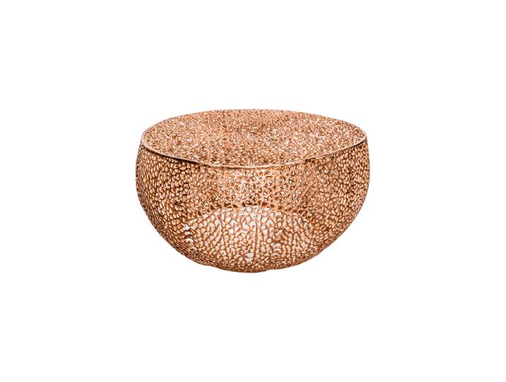 Runder Design Couchtisch „Leaf“ Kupfer Invicta Interiors