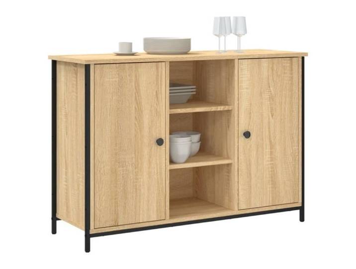 Buffet bas - SALUTUYA - BD2752 - Chêne sonoma - Bois d'ingénierie - 100x35x70 cm