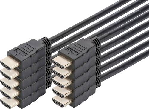 Digitus HDMI Anschlusskabel HDMI-A Stecker, HDMI-A Stecker 2.00m Schwarz AK-990920-020-S 4K UHD, Audio Return Channel HDMI-Kabel