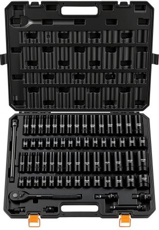 VEVOR Slagsleutel Dopsleutelset 1/2 Inch, 65-delig, Chroom-Vanadium Gelegeerd Staal, Zwart