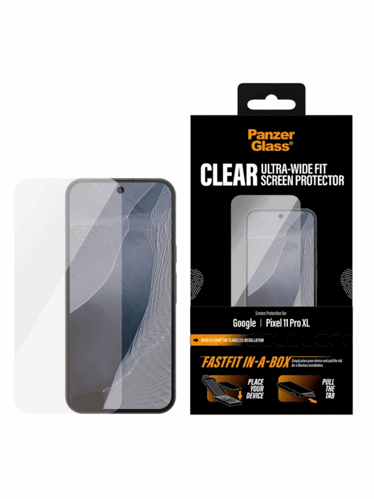 PanzerGlass Screen Protector Google Pixel 11 Pro XL | Ultra-Wide Fit w. FASTFIT IN-A-BOX