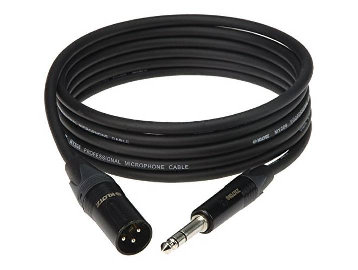 KLOTZ - Kabels XLR/Jack XLR 3p. mannelijk - 3p jackstekker/Neutrik / M1MS*B 10m