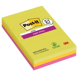 Post-it Super Sticky Haftnotizblock »Super Sticky Notes 2+1« 101 x 152 mm gelb