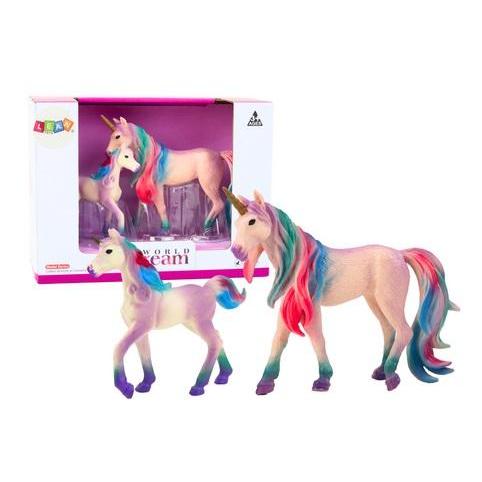 Lean Toys Sammelfiguren eines Einhorns mit Jungem (49674472)