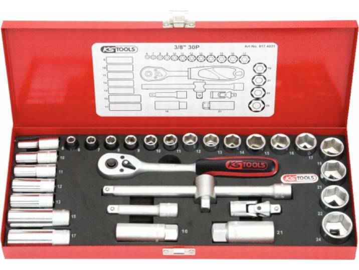 KS TOOLS® Steckschlüssel-Satz 30-teilig