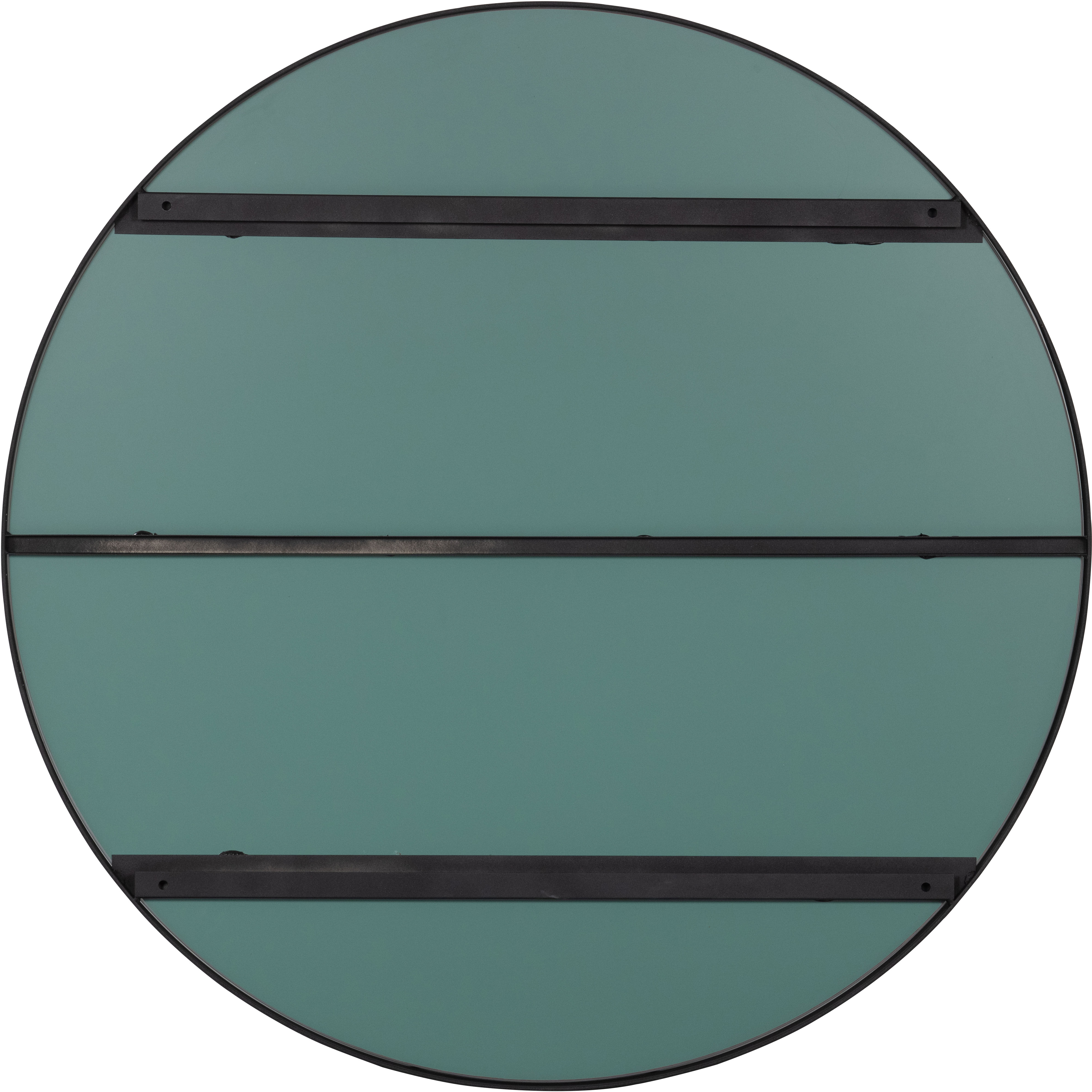 Spiegel WOOOD "Doutzen Metall mit Pulverbeschichtung", schwarz, B:115cm H:115cm T:5cm Ø:115cm, glasspiegel, Spiegel, Spiegel, HRP-Stahlrahmen, Europäischer Spiegelglasstandard, Pfleiglicht schwarz B/H/T: 115cm x 115cm x 5cm Ø 115cm