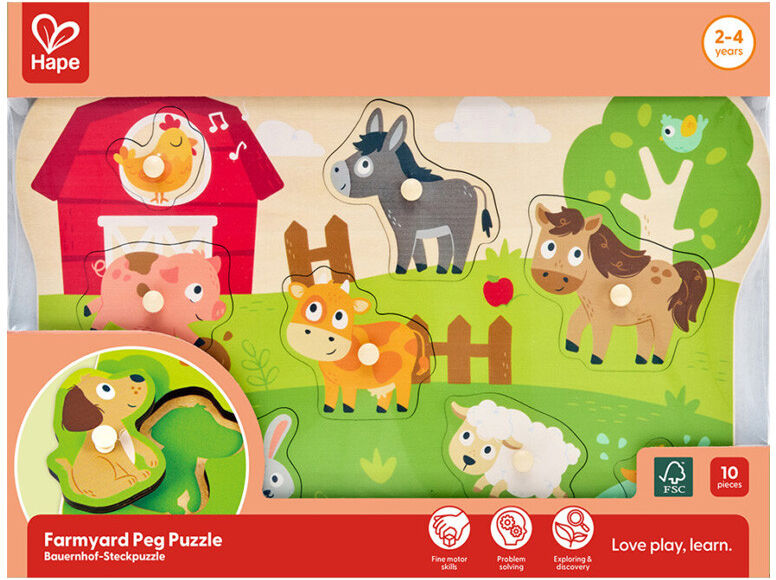 Puzzle à boutons Animaux de la Ferme - Hape