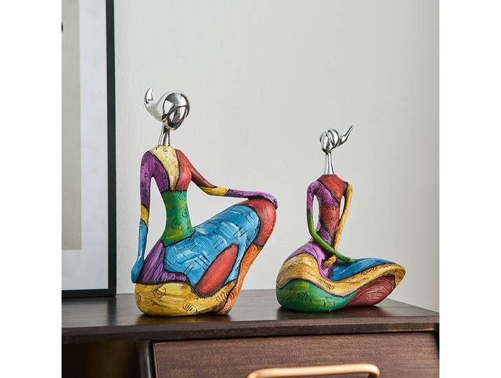 Peinture à l'huile BJ6, femme abstraite, artisanat en résine, décoration haut de gamme pour salon, meuble à vin, meuble TV, décoration transfrontalière pour la maison