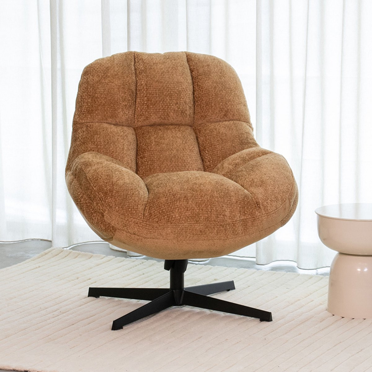 LABEL51 Huxley Fauteuil - Bruin - Velvet - One Size