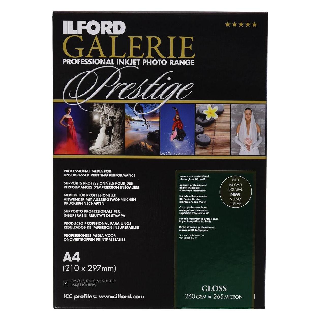 Ilford Galerie Glossy Photo Paper 260g IGPGP A4 25 Blatt (260 g/m², A4, 25 Stk.) (2001960)
