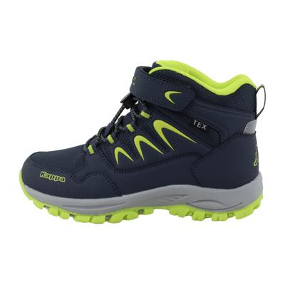 Outdoorschuh KAPPA "ERICA", Kinder, Gr. 25, Synthetik, blau (navy, lime), Schuhe Outdoorschuh, wasserdicht